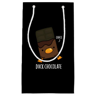 Duck Chocolate Funny Dark Chocolate Pun Dark BG Klein Cadeauzakje
