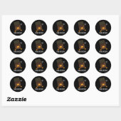 Duck Chocolate Funny Dark Chocolate Pun Dark BG Ronde Sticker (Vel)