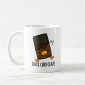 Duck Chocolate Funny Dark Chocolate Pun Koffiemok (Links)