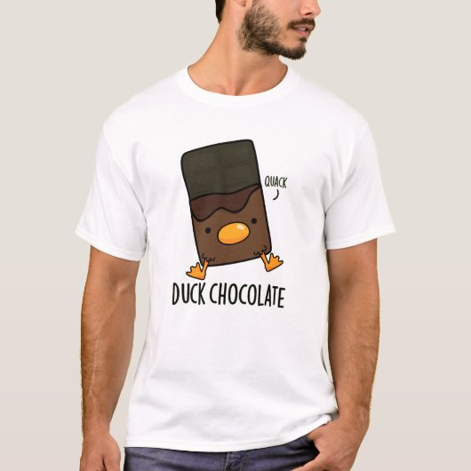 Duck Chocolate Funny Dark Chocolate Pun T-shirt (Voorkant)