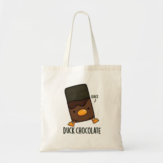 Duck Chocolate Funny Dark Chocolate Pun Tote Bag (Voorkant)