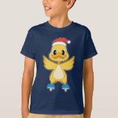 Duck Christmas Ice skating T-shirt (Voorkant)