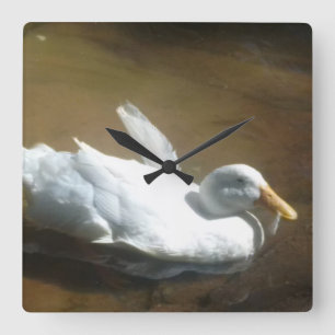 Duck Clock Vierkante Klok
