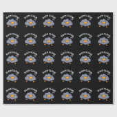 Duck Cloud Funny Weather Pun Dark BG Cadeaupapier (Vlak)