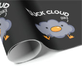 Duck Cloud Funny Weather Pun Dark BG Cadeaupapier (Rol Hoek)