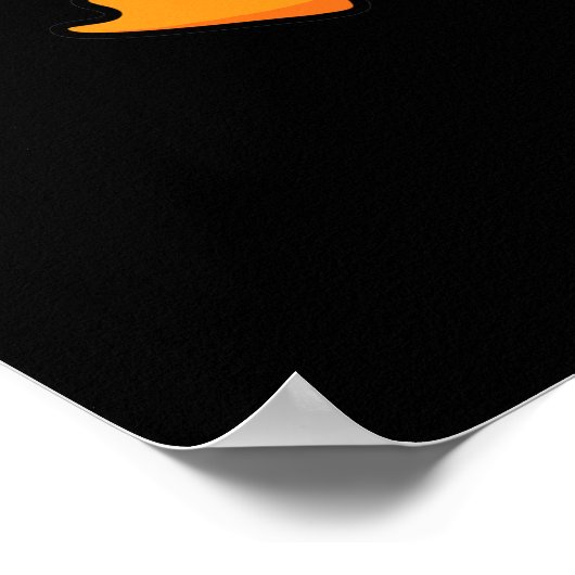 Duck Cloud Funny Weather Pun Dark BG Poster (Hoek)