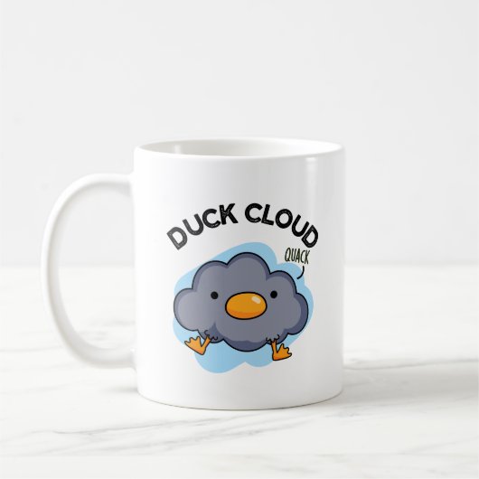 Duck Cloud Funny Weather Pun Koffiemok (Links)