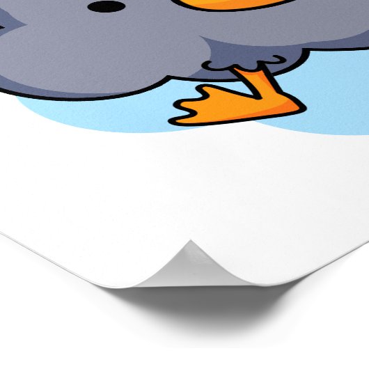 Duck Cloud Funny Weather Pun Poster (Hoek)