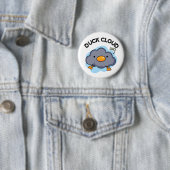Duck Cloud Funny Weather Pun Ronde Button 5,7 Cm (In situ)