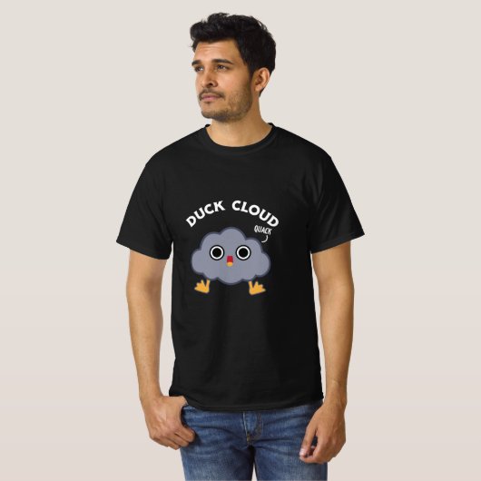 Duck Cloud Grappig Weer Pun T-shirt (Voorkant volledig)