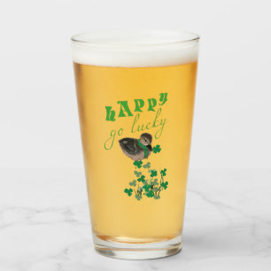 Duck Clover Happy Go Lucky St Patrick's Day Glas