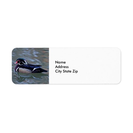 Duck Colorful Waterfowl Etiket (Voorkant)