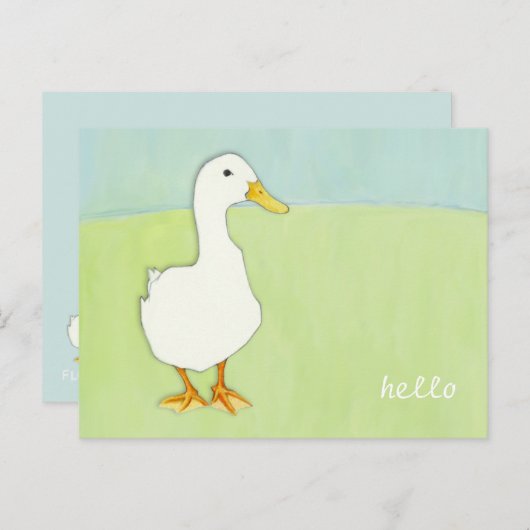 Duck Cool Hallo Briefkaart (Voorkant / Achterkant)
