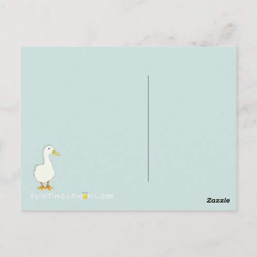 Duck Cool Hallo Briefkaart (Achterkant)