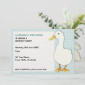 Duck Cool stippen Birthday Party Invitation Kaart (Staand voorkant)