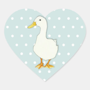 Duck Cool stippen Hart Sticker