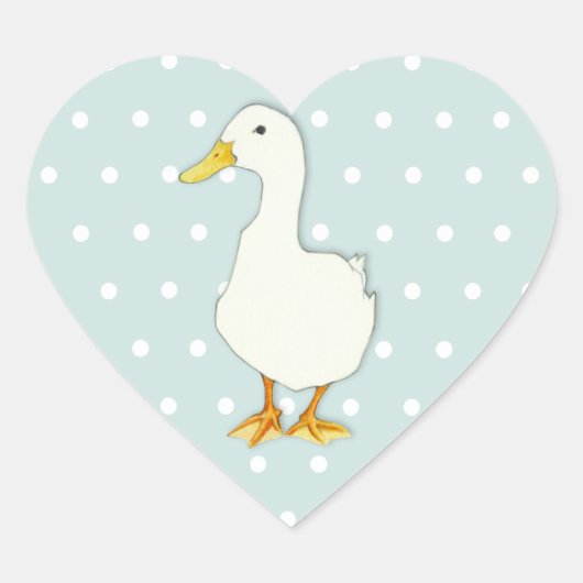 Duck Cool stippen Hart Sticker (Voorkant)