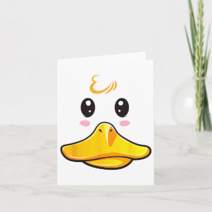 Duck Costume Cute Rubber Ducky Face Halloween Kaart
