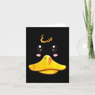 Duck Costume Cute Rubber Ducky Face Halloween Kaart