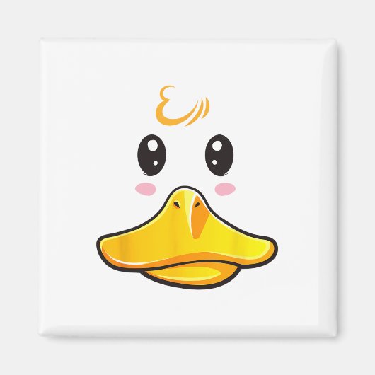 Duck Costume Cute Rubber Ducky Face Halloween Magneet (Voorkant)