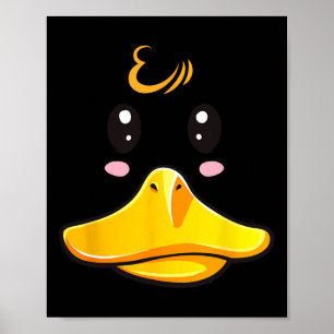 Duck Costume Cute Rubber Ducky Face Halloween Poster