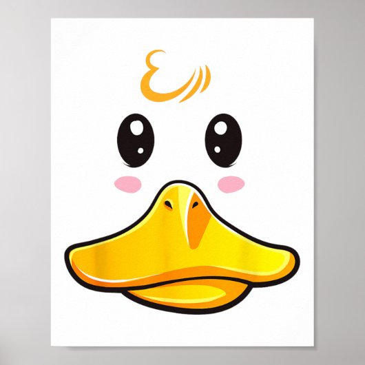 Duck Costume Cute Rubber Ducky Face Halloween Poster (Voorkant)