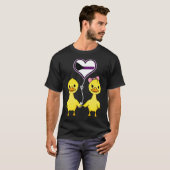 Duck Couple Demisexual Pride labrador mama labs T-shirt (Voorkant volledig)