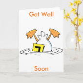 Duck Crash Cartoon wordt snel beter Kaart (Gele Bloem)