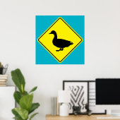 Duck Crossing Road Poster (Thuiskantoor)