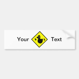Duck Crossing Sign Bumpersticker