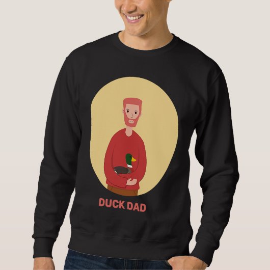 Duck Dad Duckling Fowl Waterfowl Swans Geese Loons Trui (Voorkant)
