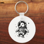 Duck Dad Mom Space - Astronaut Duck Sleutelhanger (Voorkant)