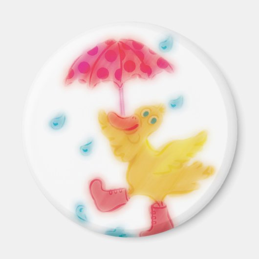 Duck Dancing in de regenmagneet Magneet (Voorkant)