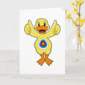 Duck Darts Bullseye Kaart (Gele Bloem)