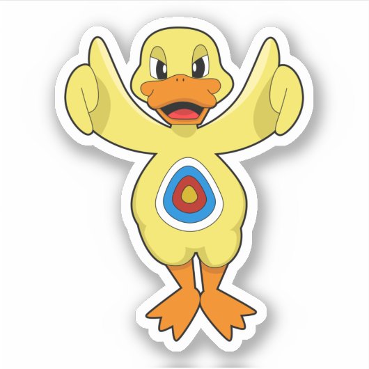 Duck Darts Bullseye Sticker (Voorkant)