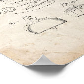 Duck Decoy Patent - Oude look Poster (Hoek)