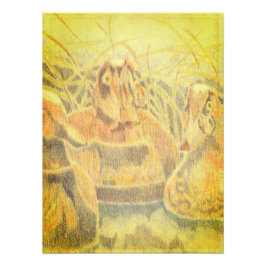 Duck Decoys at Waters Edge Foto Afdruk