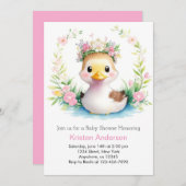 Duck Delight Baby Meisje Douche Kaart (Voorkant / Achterkant)