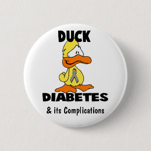 Duck Diabetes - Aangepast Ronde Button 5,7 Cm