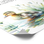 Duck Diaper Raffle Baby shower teken groen Poster (Hoek)