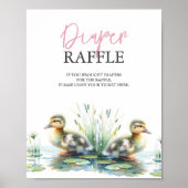 Duck Diaper Raffle Baby shower teken Poster (Voorkant)