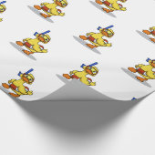 Duck die een snorkelmasker draagt | Achterkleur ki Cadeaupapier (Hoek)