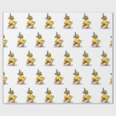 Duck die een snorkelmasker draagt | Achterkleur ki Cadeaupapier (Vlak)