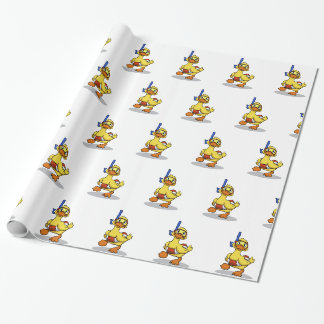 Duck die een snorkelmasker draagt | Achterkleur ki Cadeaupapier