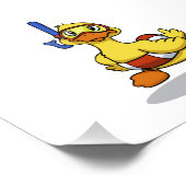 Duck die een snorkelmasker draagt | Achterkleur ki Foto Afdruk (Hoek)