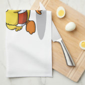 Duck die een snorkelmasker draagt | Achterkleur ki Theedoek (Quarter Fold)