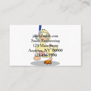 Duck die een snorkelmasker draagt   Achterkleur ki Visitekaartje