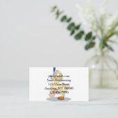 Duck die een snorkelmasker draagt | Achterkleur ki Visitekaartje (Staand voorkant)