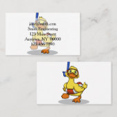 Duck die een snorkelmasker draagt | Achterkleur ki Visitekaartje (Voorkant / Achterkant)