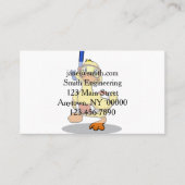 Duck die een snorkelmasker draagt | Achterkleur ki Visitekaartje (Voorkant)